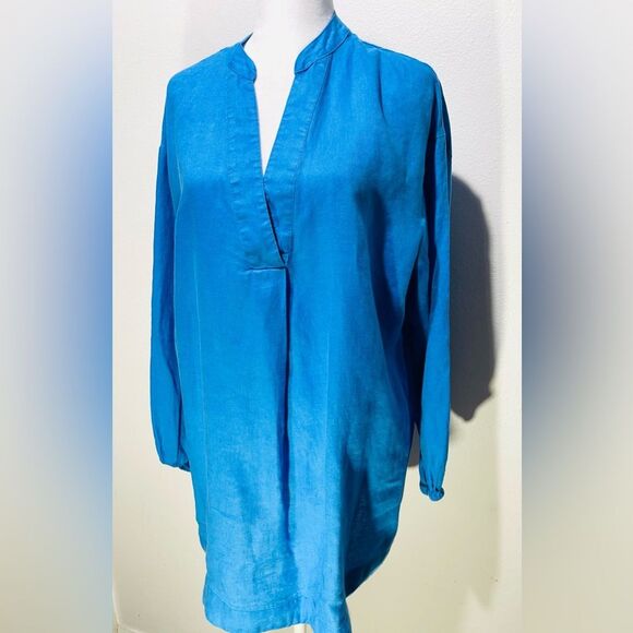 Boden linen shirt Long Sleeve Beach Resort Wear Summer Women’s 12R - Picture 3 of 9